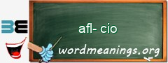 WordMeaning blackboard for afl-cio